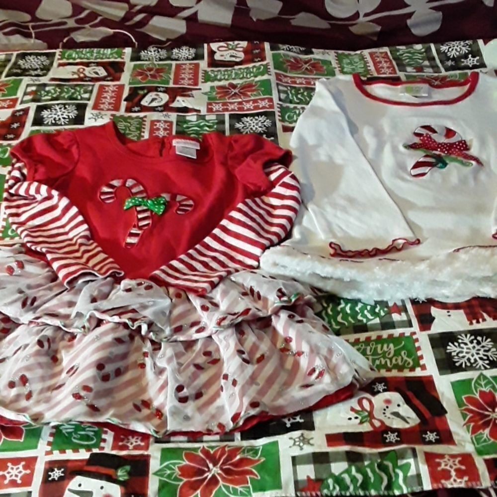 2 Great Dresses For Christmas(Yonland size5,DeCorated Original Size 6Y)